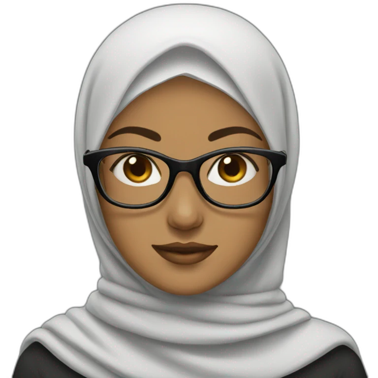 woman-wearing-hijab-and-rounded-glasses emoji