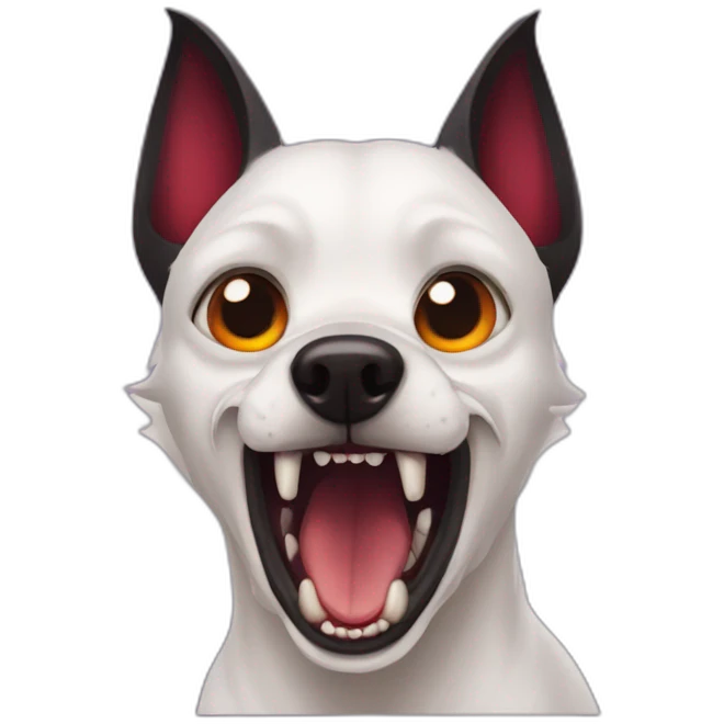 scary vampire dog emoji