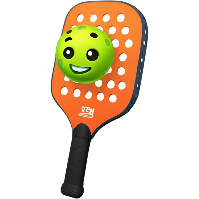 Pickleball paddle and ball emoji