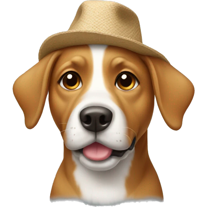 dog wearing hat emoji