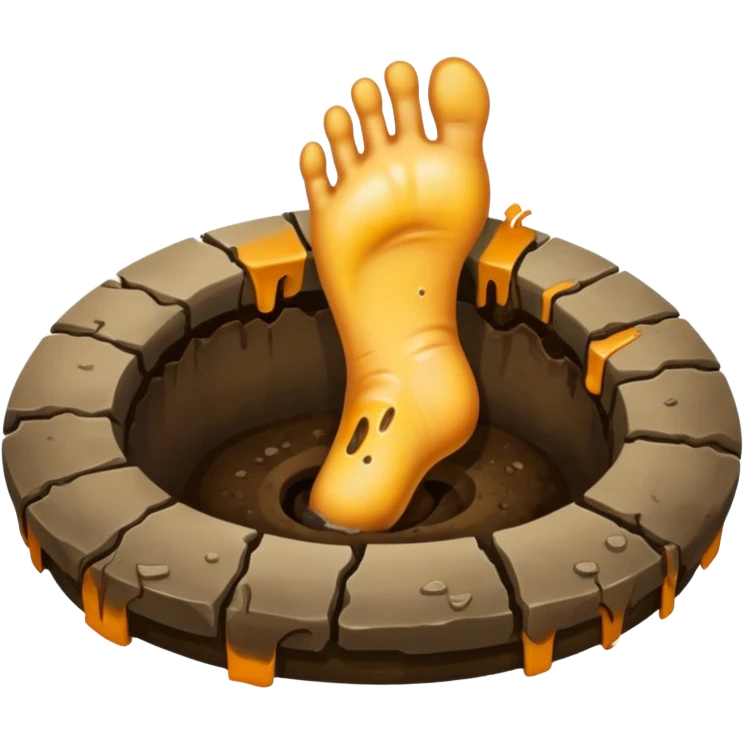 foot in hole emoji