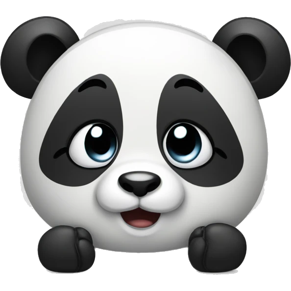 Crying cute panda emoji
