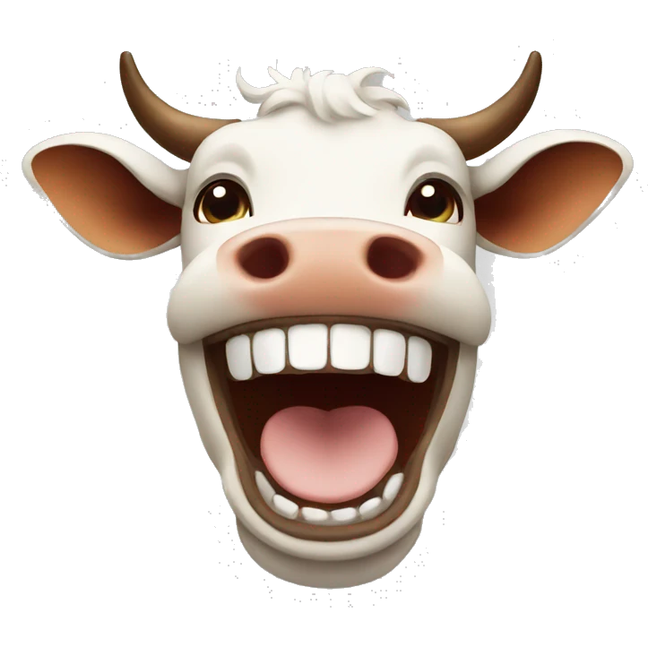 Cow laughing emoji