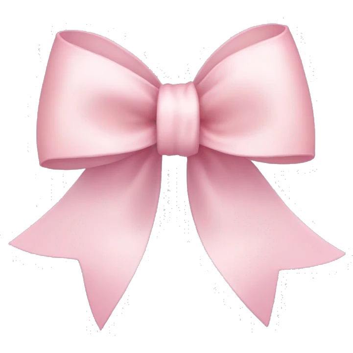 light pink ribbon bow emoji