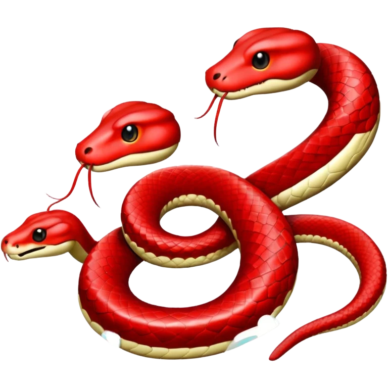 La imagen es de una serpiente roja pero que solo sea como el delineado emoji