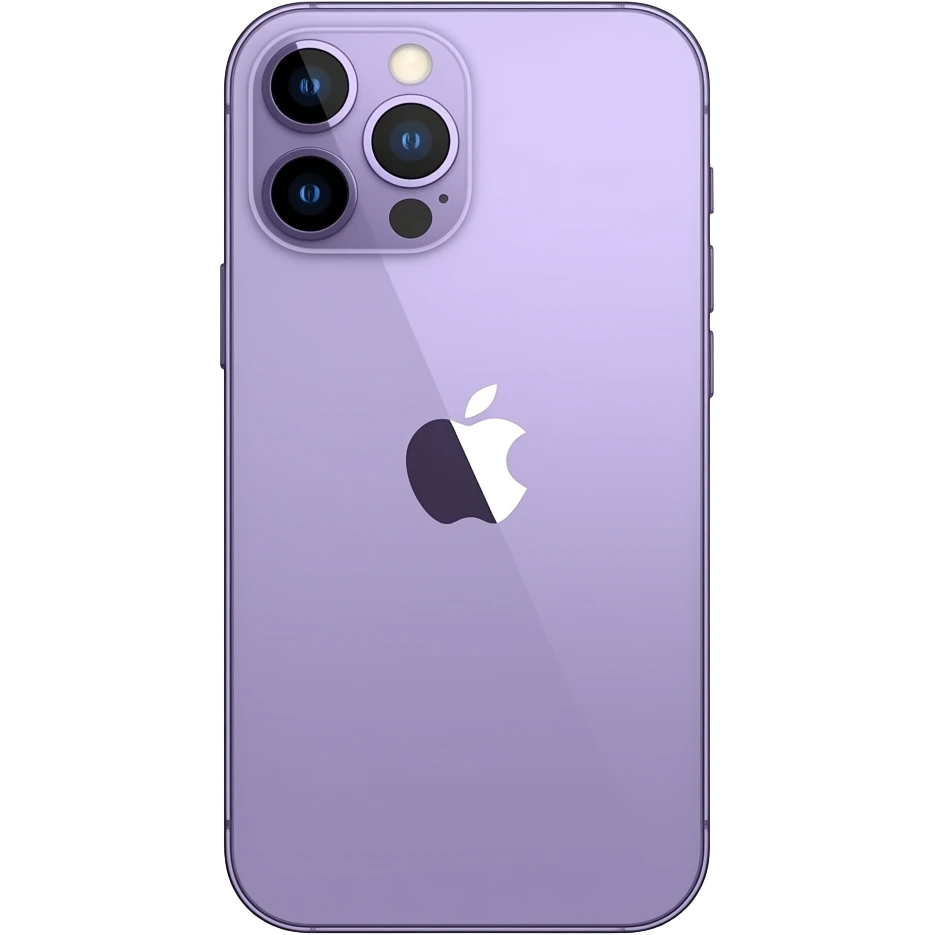 pastel purple iPhone back view emoji
