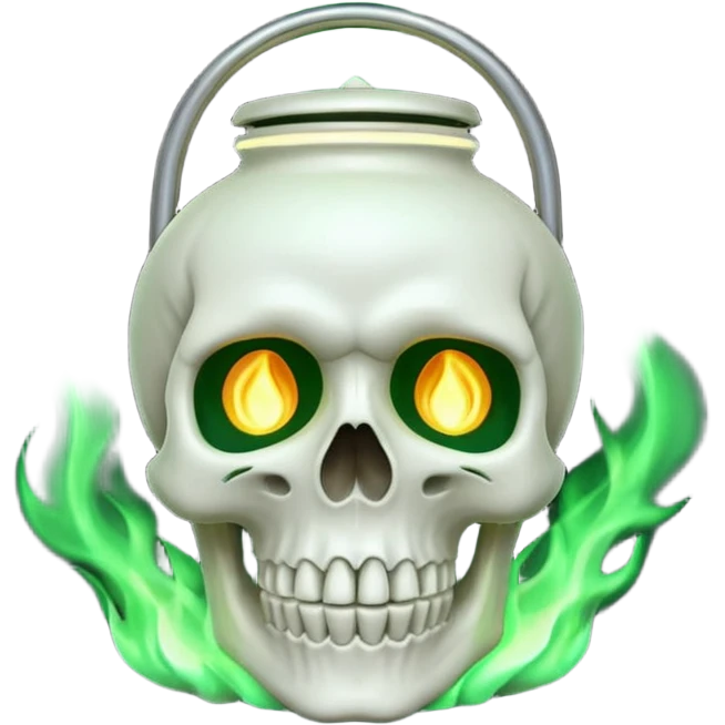 Skull lantern – Green flame inside










 emoji