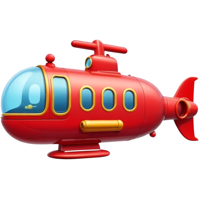 A cute cartoonish red submarine with oversized windows and bubbly edges.
















 emoji