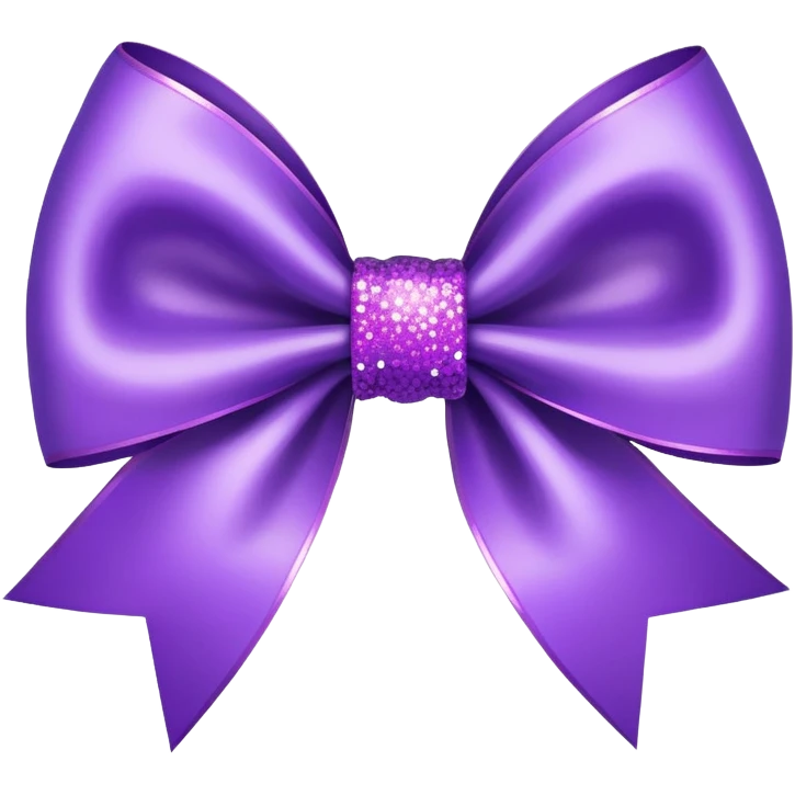 A perpule bow with sparkels emoji