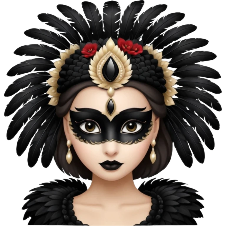Girl as the Black Swan emoji