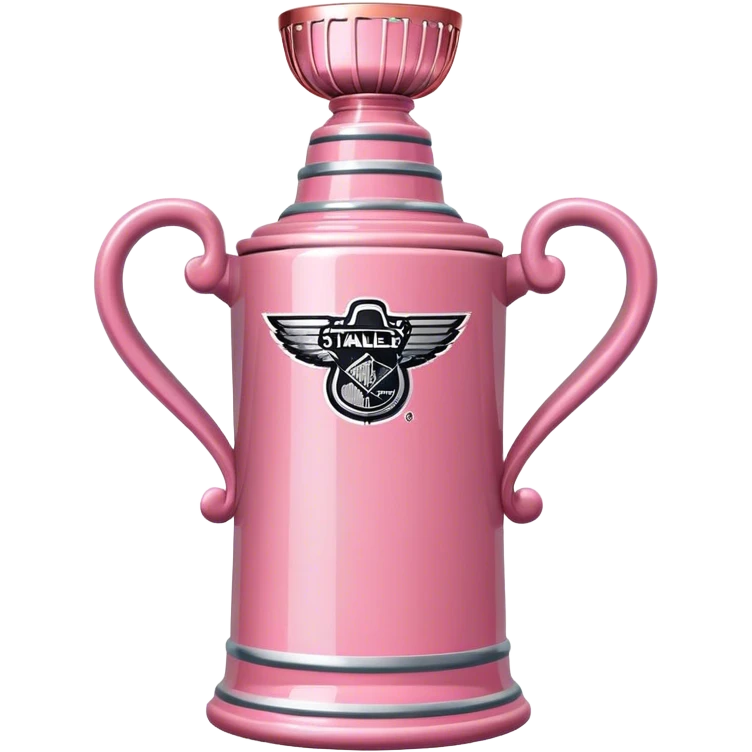 A pink Stanley cup  emoji