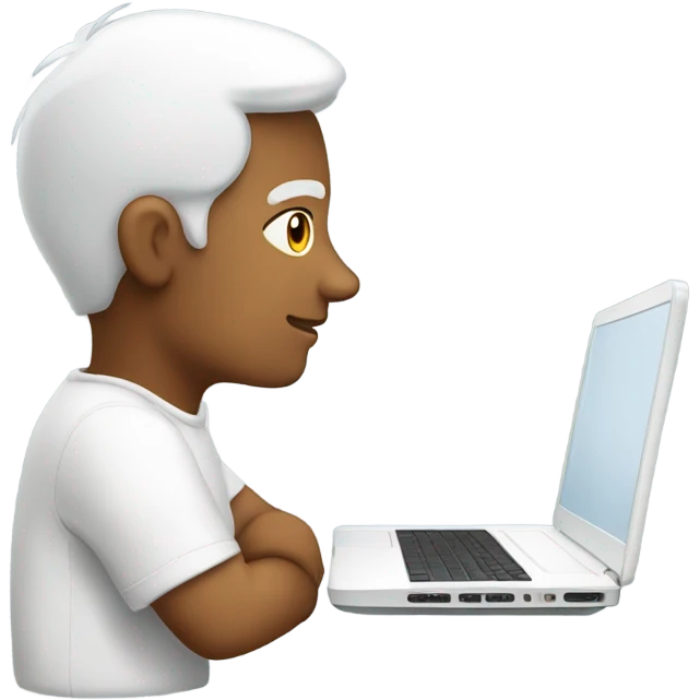 white laptop side profile emoji