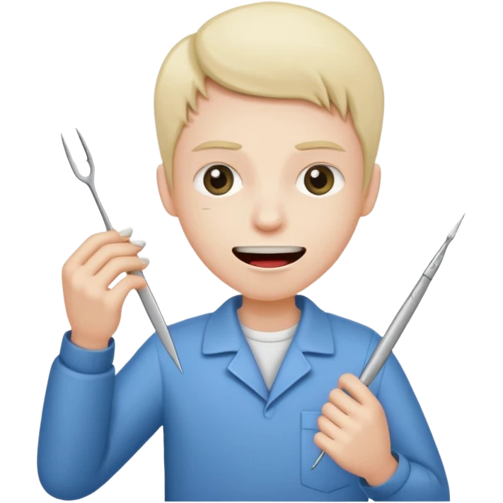 Tooth extracted holded by tweezer out of pocket  emoji