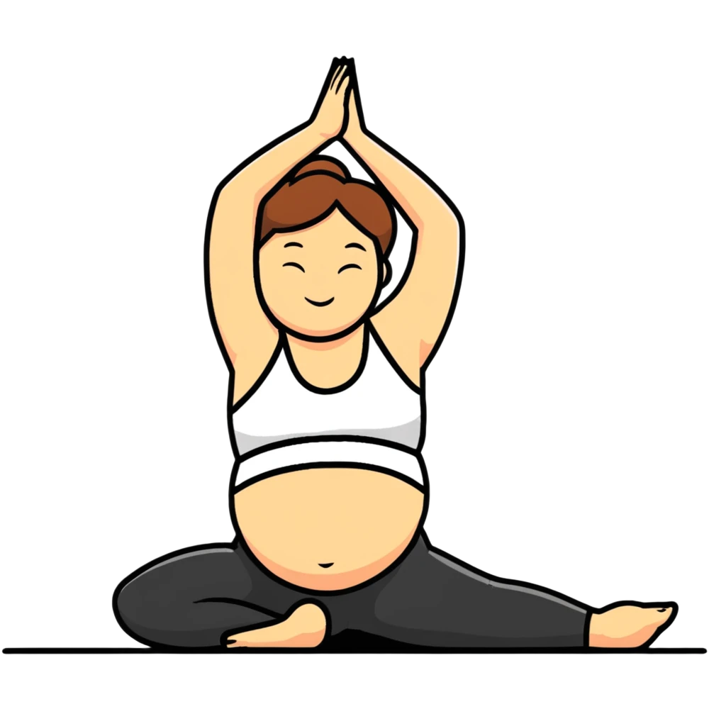 Pregnant is doing yoga emoji