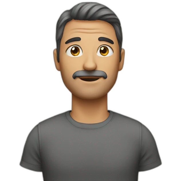 a man with a cat emoji