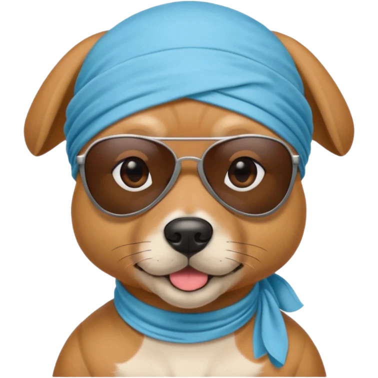 Dog wearing sunglasses and a durag  emoji