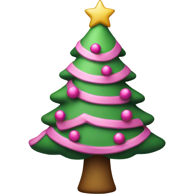 Pink Christmastree emoji