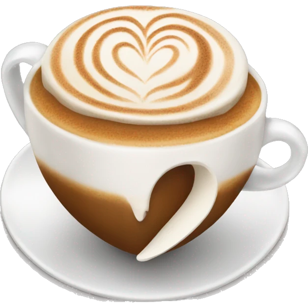 cappucino heart emoji emoji
