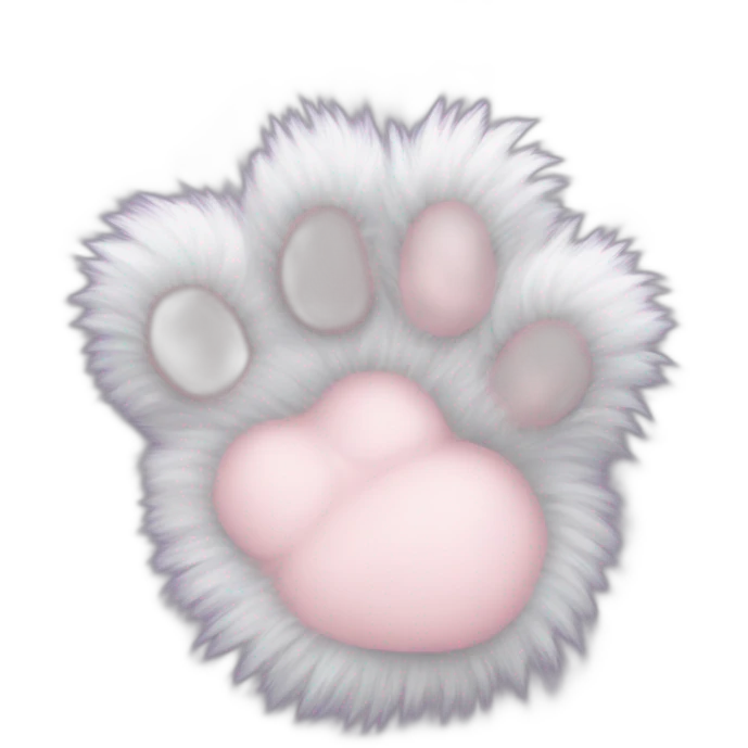 fluffy cat paw emoji