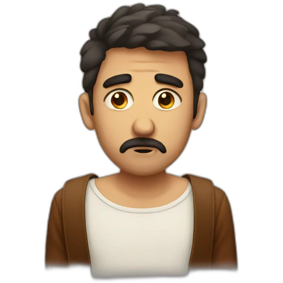 sad spanish guy with earings and no mustach emoji