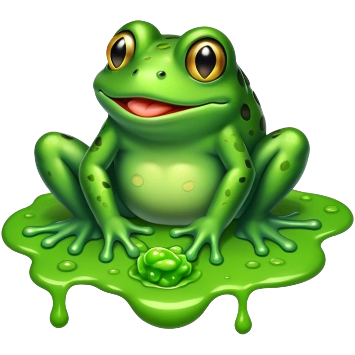 frog eating slime emoji
