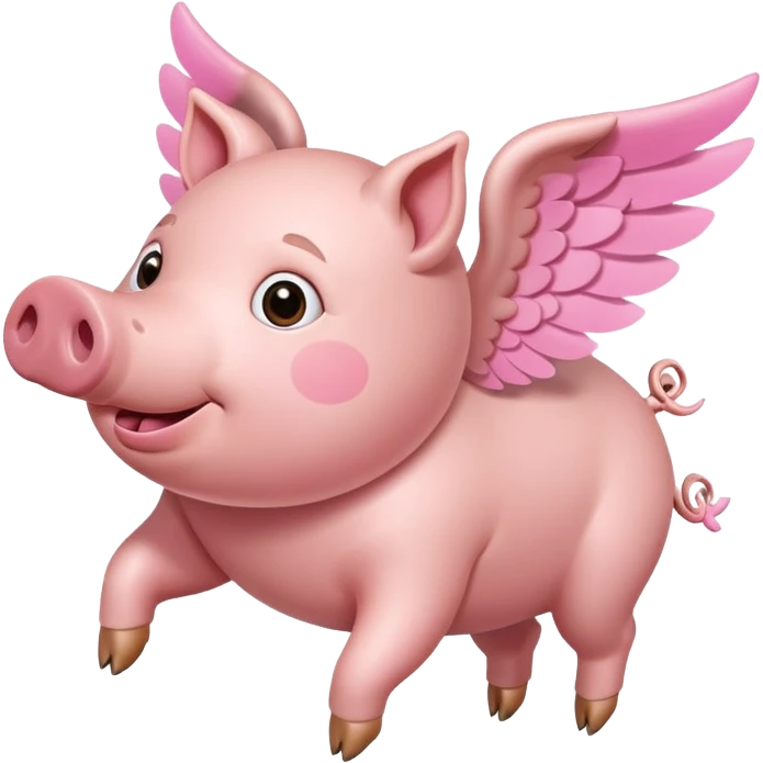 Pig flying  emoji