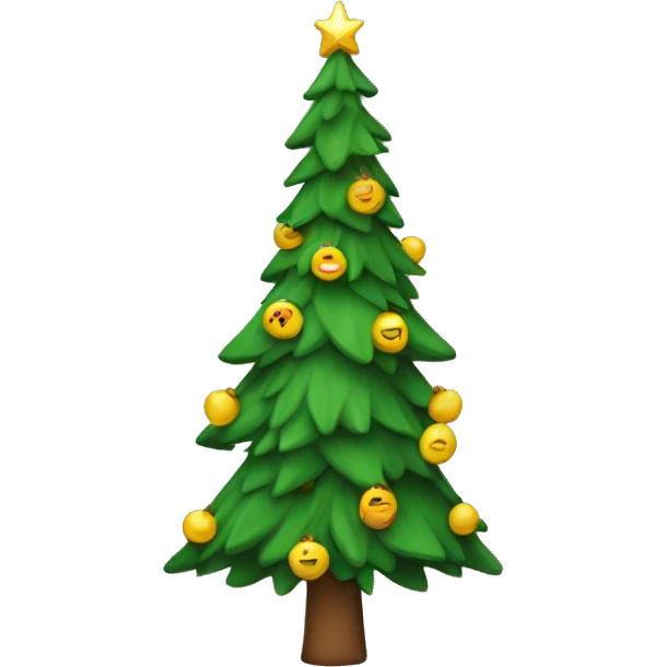 ein tannenbaum mit schleife emoji