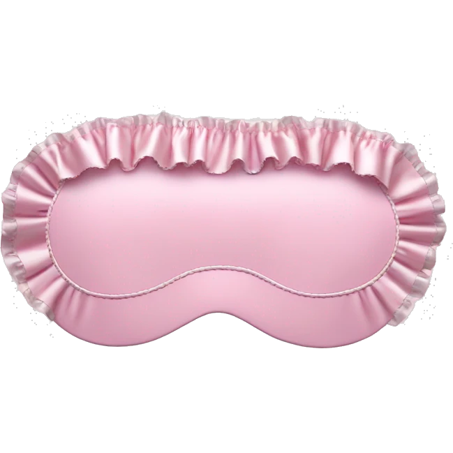 Light pink Frilly satin sleep mask no eyes emoji