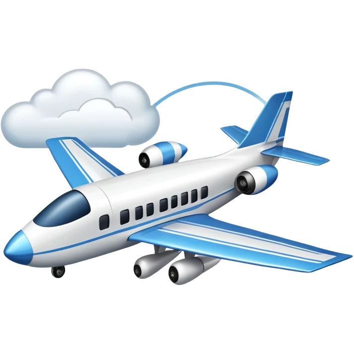 An icon featuring a remote-controlled model airplane soaring through the sky and clouds, with a detailed transmitter in the foreground. The sky is clear with motion lines showing flight. Transparent background emphasizes the precision, creativity, and joy of aeromodelling as a sport. emoji