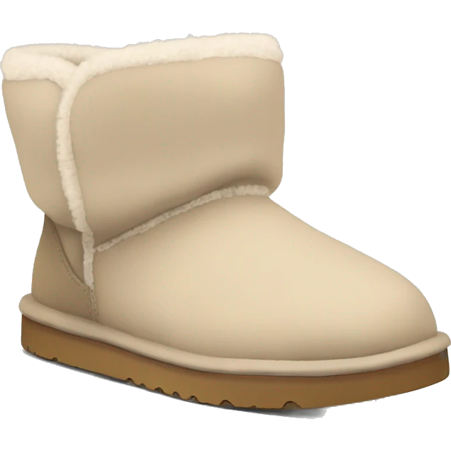 pastel beige cute ugg slippers emoji