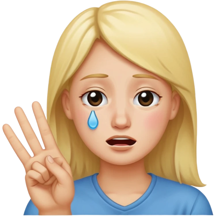 😭✌🏻 emoji