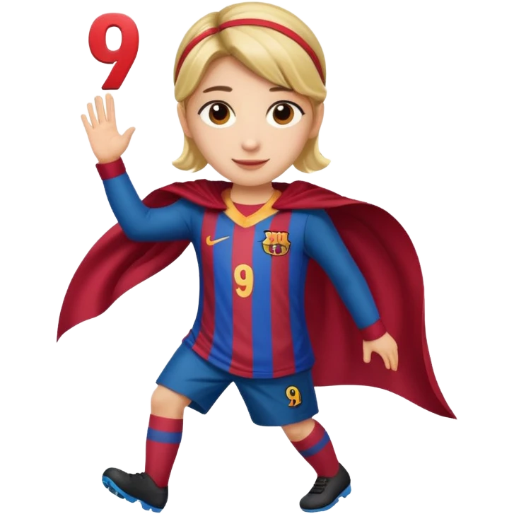 buat costum hanya pakaian saja dan dari belakang barcelona nama punggung irvina dan nomor punggung 9 emoji