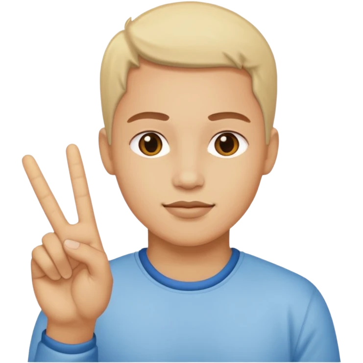 Person showing peace emoji