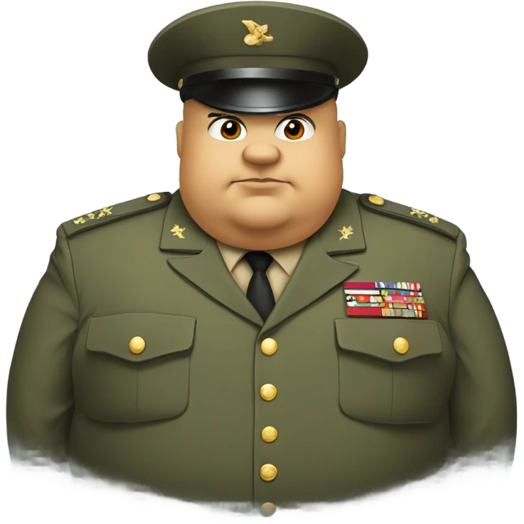 Morbidly obese marine emoji
