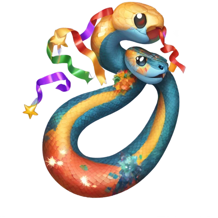 new year theme snake emoji