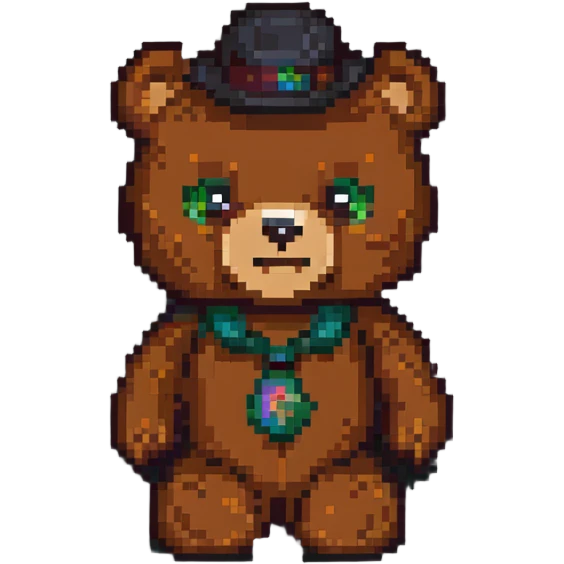 Freddy bear character emoji