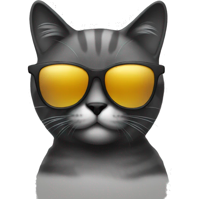 back Cat with sunglasses emoji