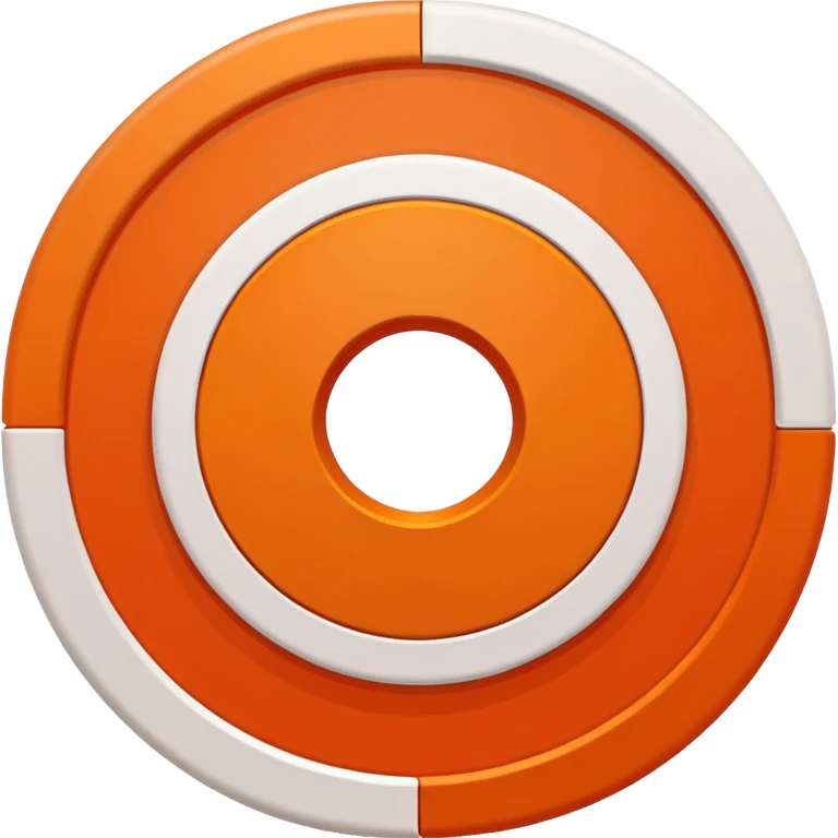 Ubuntu logo, bold, orange and white emoji