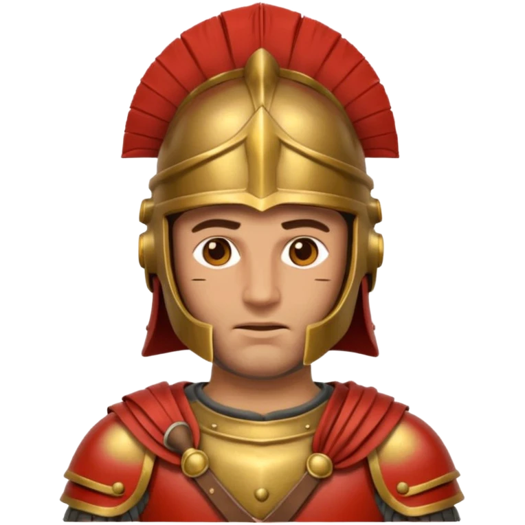  Emoji portrait of a Roman legionary. Helmet, armor, emoji