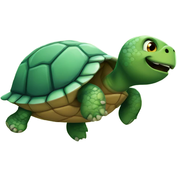 Turtle running emoji