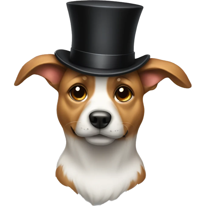 Dog with top hat emoji