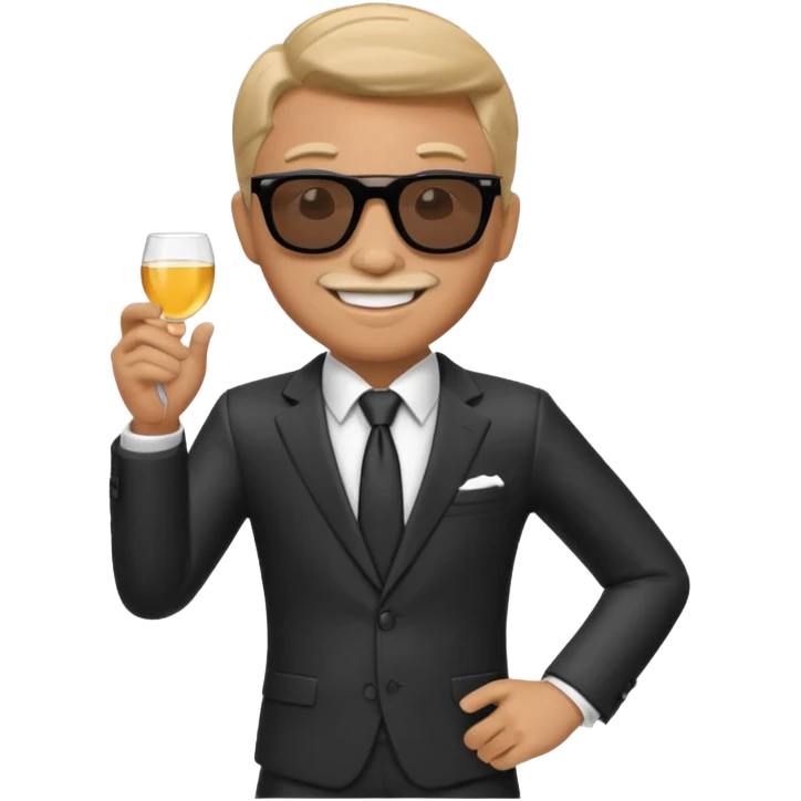 monopoly figurine man with sunglasses emoji