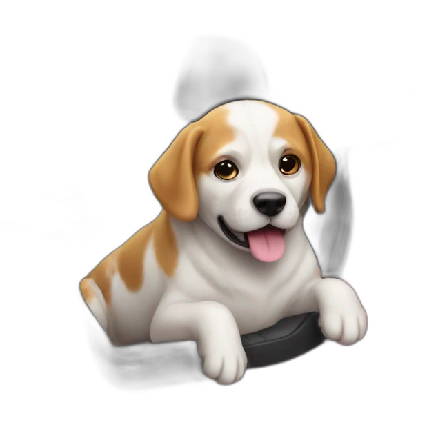 Chien en voiture emoji