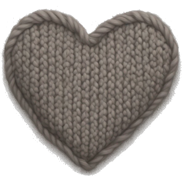 Knit heart, like a sweater textured heart emoji