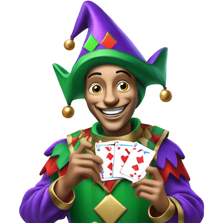 Jester with cards emoji