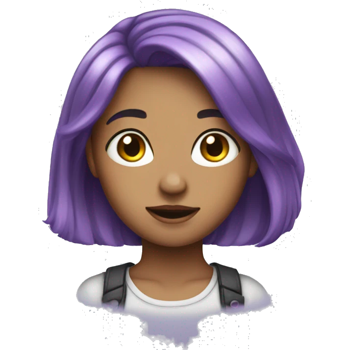 girl sperhero violet hair emoji
