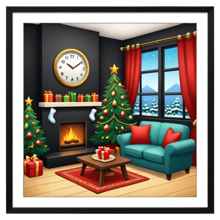 apartment enterier christmas magic emoji