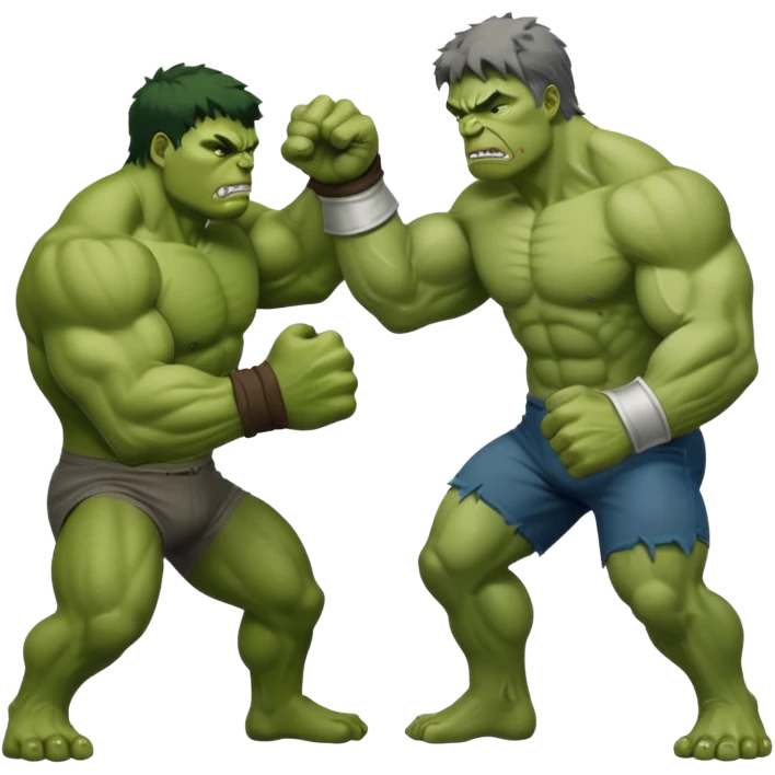 Hulk punching a cat emoji