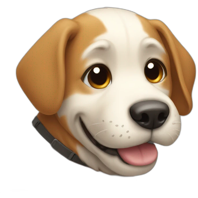Dog giving a hug emoji