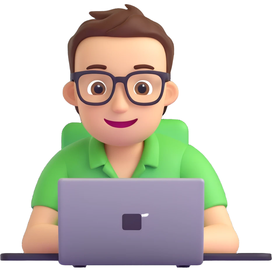 a coder, cheerful expression emoji